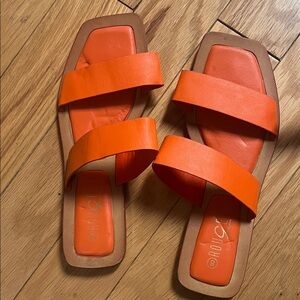 Orange Strappy Sandals